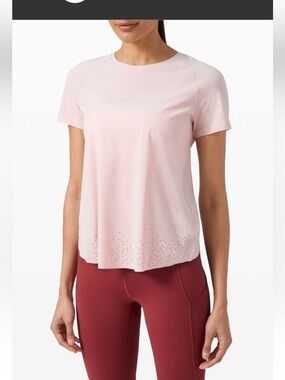 Lululemon Quick Pace Short Sleeve Shirt- white